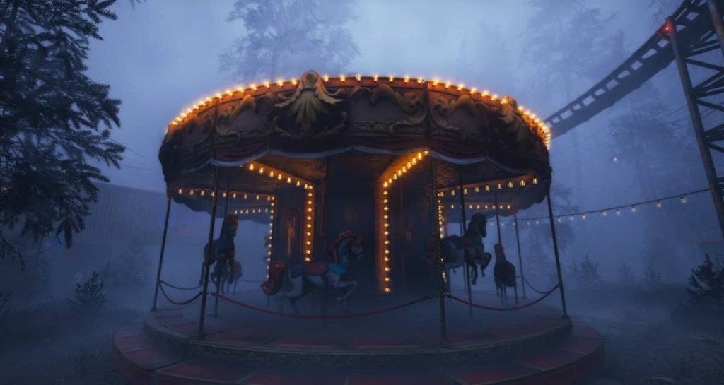 Gert Lush Gaming discovers a dark and foggy horse merry-go-round in EMOTIONLESS : The Last Ticket.