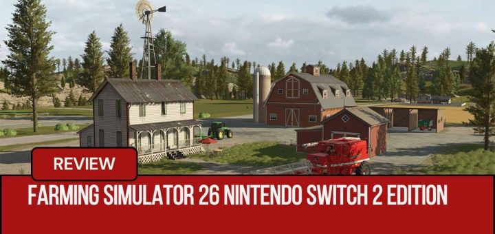 Gert Lush Gaming showcases a detailed farm with a harvester under the sun in Farming Simulator 26.