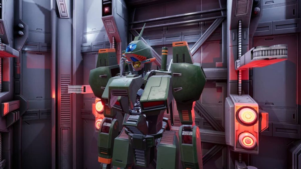 A detailed close up showcases the intricate design of the player mech in FZ Formation Z by Gert Lush Gaming.