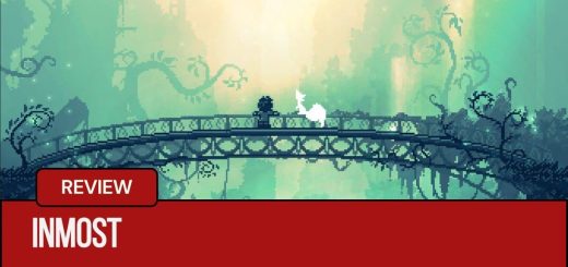 The main character rests against a peaceful bridge railing in Inmost on Gert Lush Gaming.