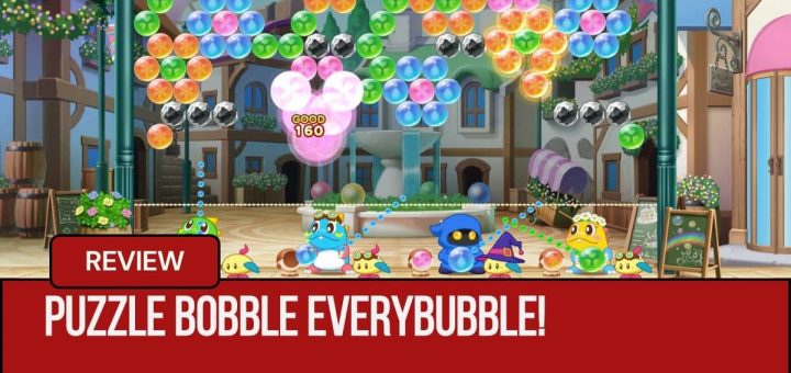 Four players cooperate to clear colorful bubbles in Puzzle Bobble Everybubble! on Gert Lush Gaming.