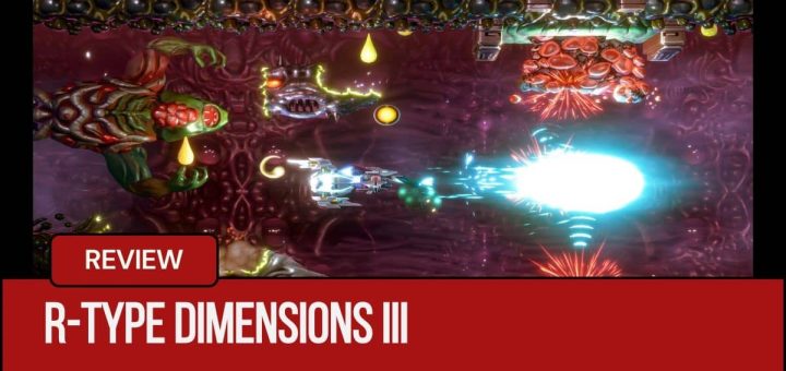 Gert Lush Gaming showcases R-Type Dimensions III’s detailed graphics as an alien monster engulfs the player's ship.