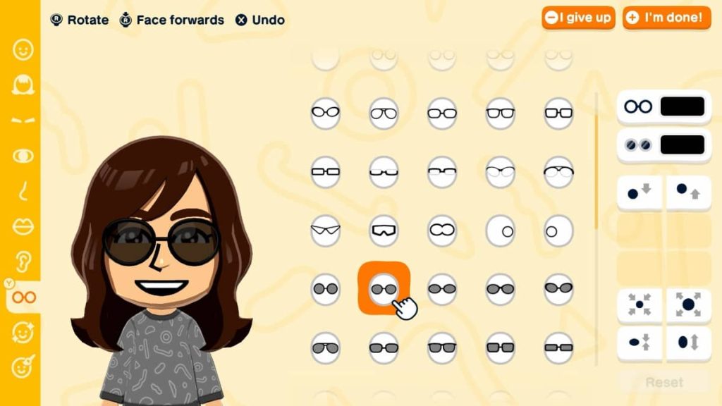 The deep character creator customization menus in Tomodachi Life: Living the Dream by Gert Lush Gaming.