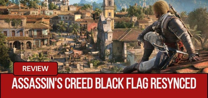 Gert Lush Gaming captures Kenway relaxing on a colonial rooftop overlooking the sprawling town in Assassin's Creed Black Flag.