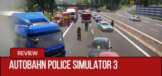 Gert Lush Gaming captures a chaotic crash scene in Autobahn Police Simulator 3, featuring emergency crews managing a mangled truck.