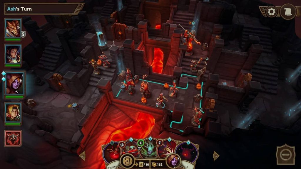 A dungeon filled with fire and molten lava showcases the environmental dangers for Gert Lush Gaming.
