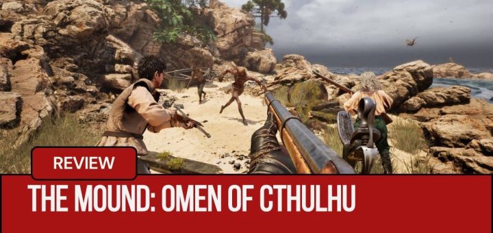 Gert Lush Gaming and two allies defend a beach with a bolt rifle in The Mound: Omen of Cthulhu.