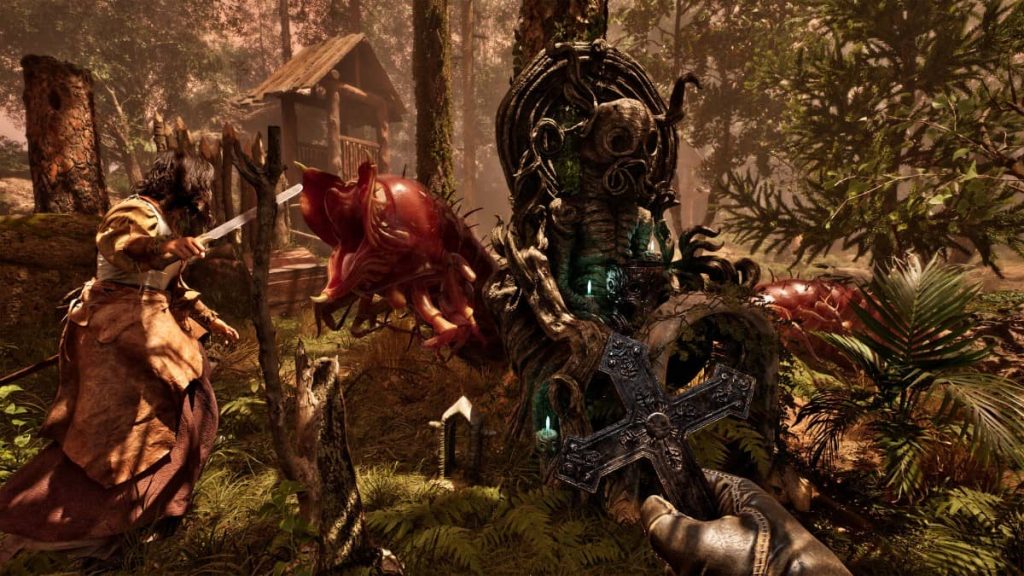 Gert Lush Gaming and their team face worm creatures bursting from the ground despite warding them with a crucifix in The Mound.