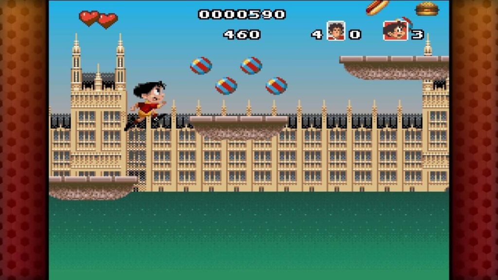 Gert Lush Gaming collects sweets with Big Ben in view.