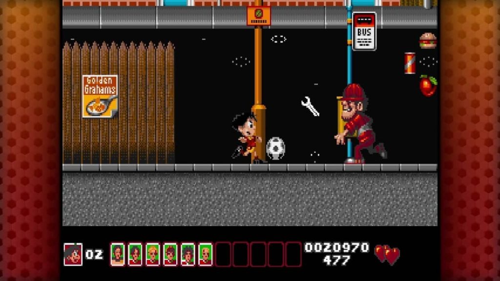 Gert Lush Gaming avoids wrench-throwing enemies in Soccer Kid.