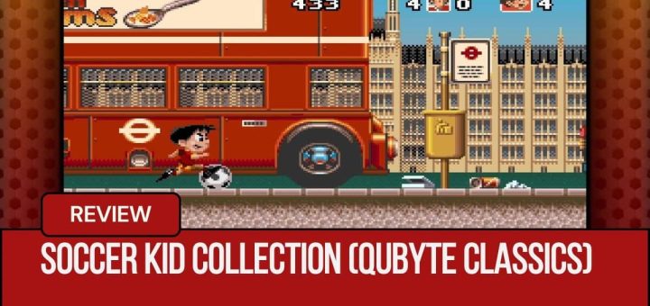 Gert Lush Gaming guides Soccer Kid past a London bus.