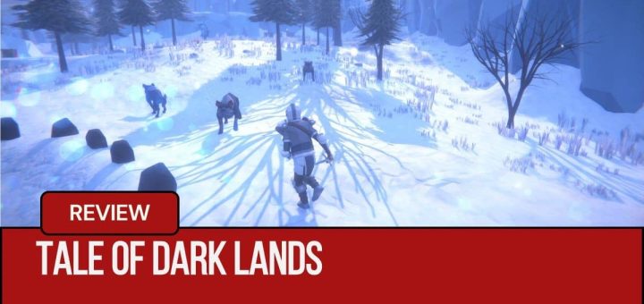 Gert Lush Gaming captures a tense moment as the player battles a pack of wolves in the snowy mountains of Tale of Dark Lands.